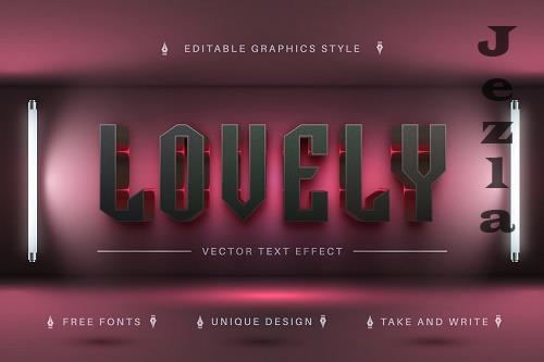 Pink Lovely - Editable Text Effect - 7131449