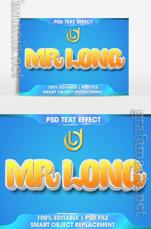 Mr Long 3D text effect