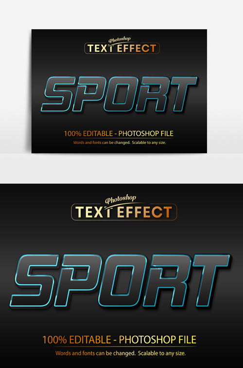 Beautiful Sport text effects 100% editable