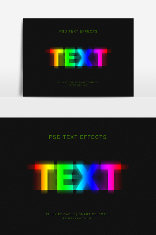 Psd colorful text effect style