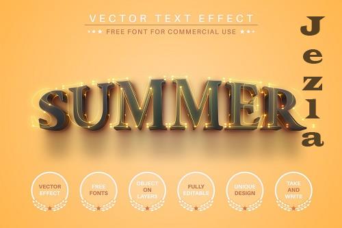 Yellow Summer - Editable Text Effect - 7130622