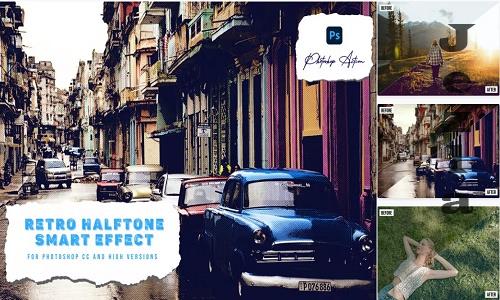 Retro Halftone Smart Effect Action