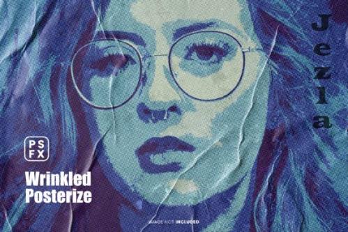 Wrinkle Posterize Photo Effect Psd