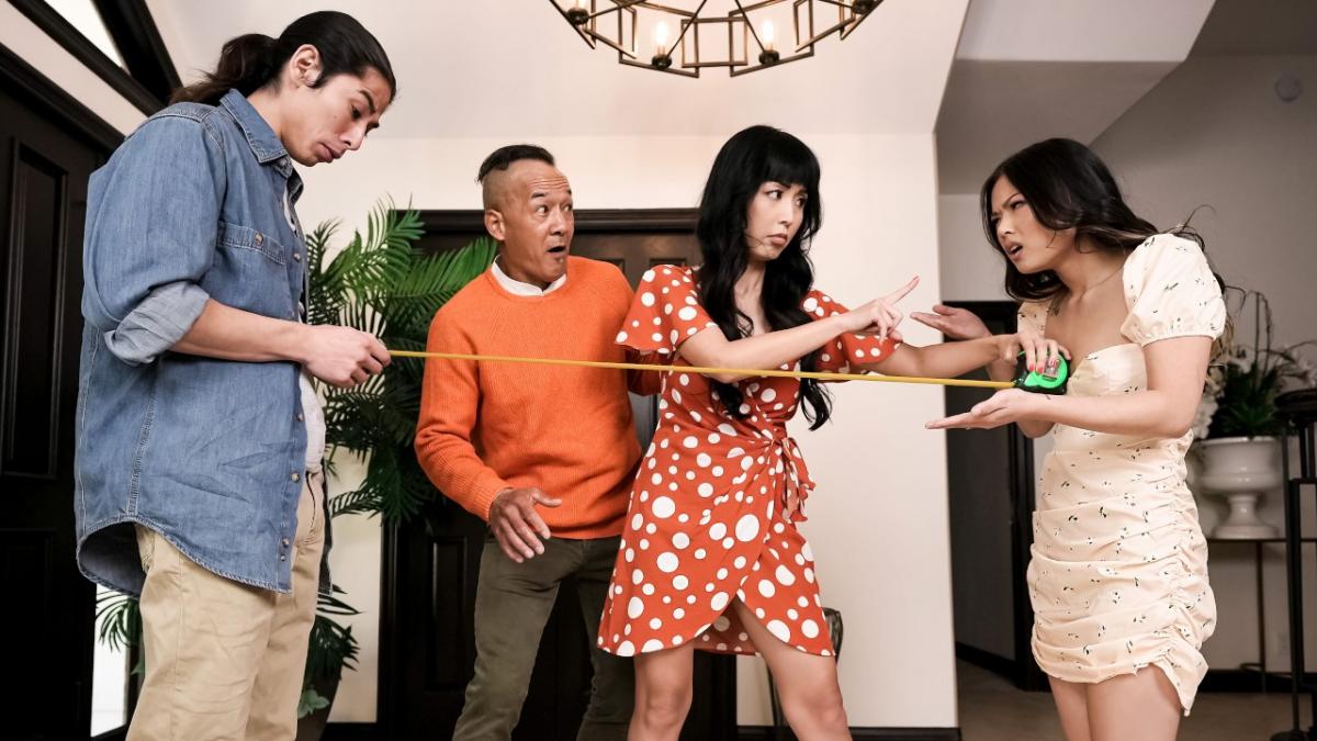 [BrazzersExxtra.com / Brazzers.com] Marica Hase, Lulu Chu, David Lee, Chong Dong (Measuring Up!) [2022-04-14, Dress, Small Ass, Athletic, Japanese, Black Hair, Stepmom, Sandals, Thong, Hairy Pussy, Outie Pussy, Big Tits, Enhanced, Piercing, Tattoo, Petite