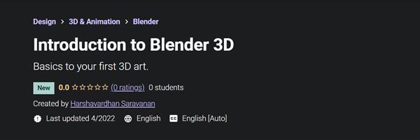 Udemy - Introduction to Blender 3D (2022)