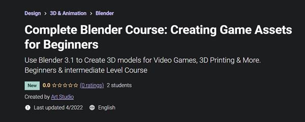 Complete Blender Course Creating Game Assets for Beginners