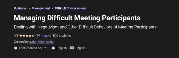 Managing Difficult Meeting Participants