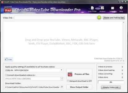 ChrisPC VideoTube Downloader Pro version 14.22.0414