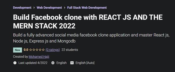 Build Facebook clone with REACT JS AND THE MERN STACK 2022