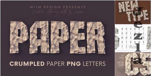 Crumpled Paper - 3D Lettering - 7136160