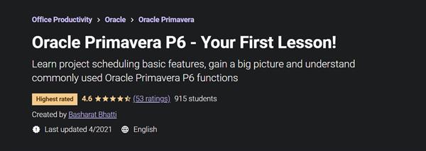 Oracle Primavera P6 - Your First Lesson!