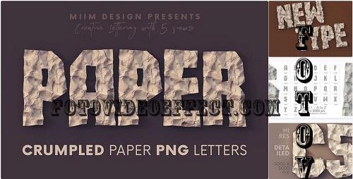 Crumpled Paper - 3D Lettering - 7136160