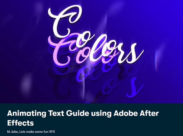 Animating Text Guide using Adobe After Effects