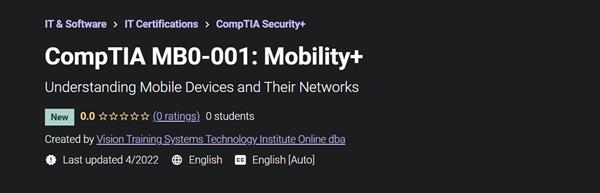 Udemy – CompTIA MB0-001: Mobility+