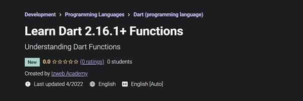 Learn Dart 2.16.1+ Functions