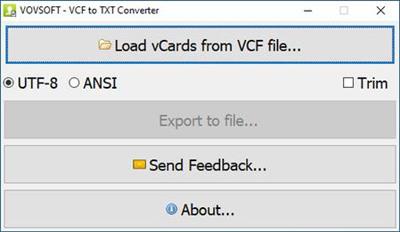 VovSoft VCF to TXT Converter 2.1 Multilingual Portable