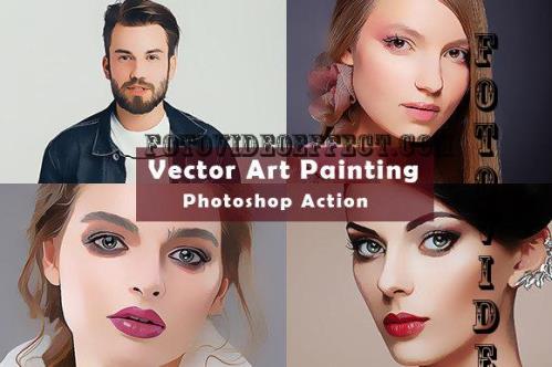 Vector Art Painting Photoshop Action