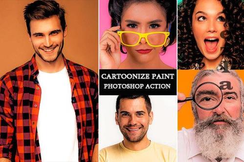 Cartoonize Paint Photoshop Action