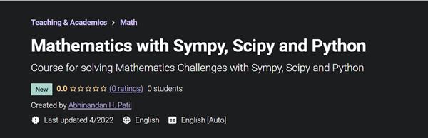 Mathematics with Sympy, Scipy and Python