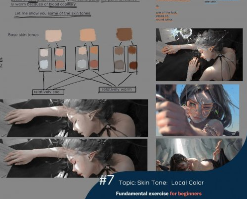 7 Skin Tone Local Color by WLOP