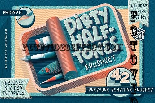 Dirty Halftones Brush Set - 5089396