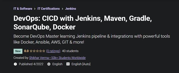 DevOps CICD with Jenkins, Maven, Gradle, SonarQube, Docker