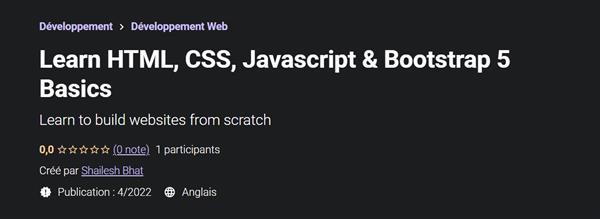 Learn HTML, CSS, Javascript & Bootstrap 5 Basics