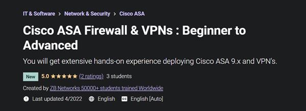 Cisco ASA Firewall & VPNs  Beginner to Advanced