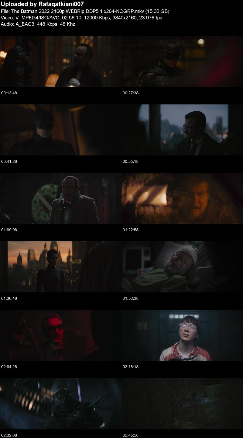 The Batman 2022 2160p WEBRip DDP5 1 x264-NOGRP The Batman 2022 2160p WEBRip DDP5 1 x264-NOGRP