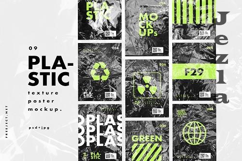 9 Plastic Warp Poster Mockup - 4430824