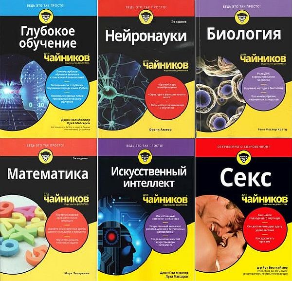 Серия книг "Для чайников" в 128 книгах + 2CD + Видеокурс (2000-2021) PDF, DjVu, mp4