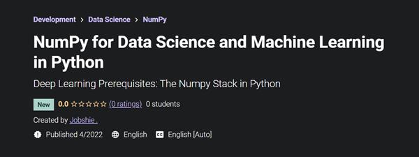 NumPy for Data Science and Machine Learning in Python