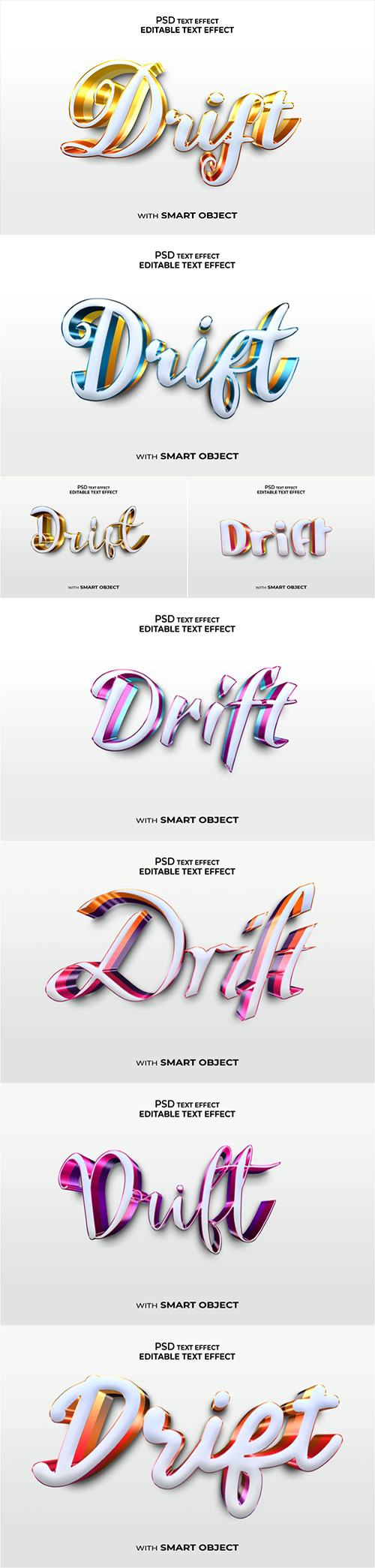 Drift Psd text effect set vol 556