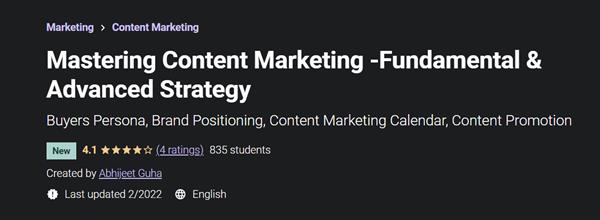 Mastering Content Marketing - Fundamental & Advanced Strategy