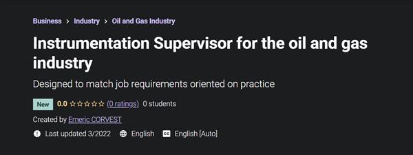 Instrumentation Supervisor for the oil and gas industry