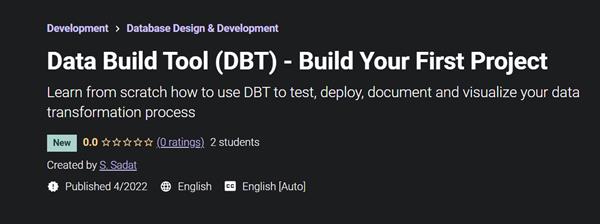 Data Build Tool (DBT) - Build Your First Project