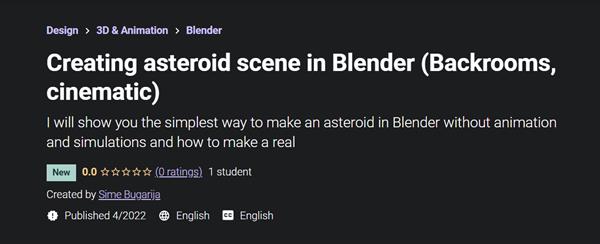 Creating asteroid scene in Blender (Backrooms, cinematic)