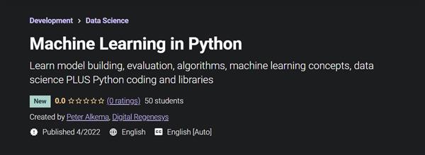 Udemy - Machine Learning in Python (2022)