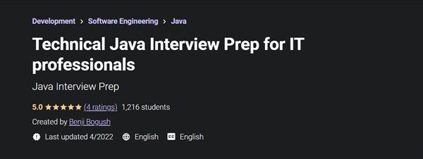 Technical Java Interview Prep for IT professionals