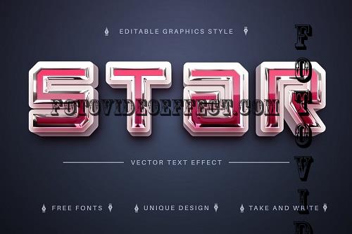 Realistic 3D - Editable Text Effect - 7153081