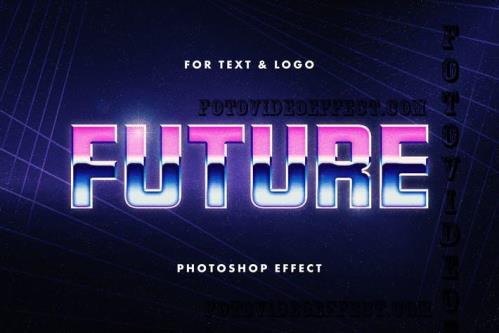 Retrowave Effect for Text & Logos - 7158304