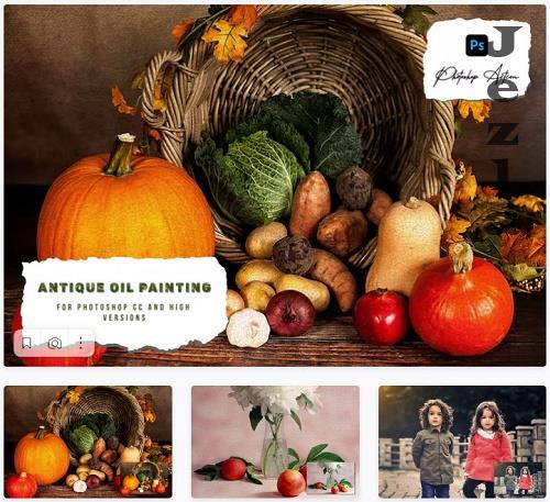 Antique Oil Painting Photoshop Action