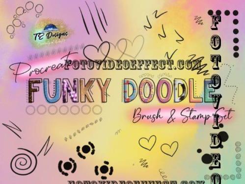 Procreate Doodle Brush and Stamp Kit