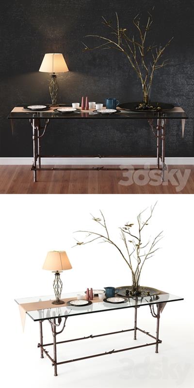 Ciani table with decor
