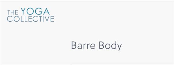 The Collective Yoga – Barre Body