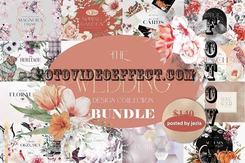 Wedding Design Collection Bundle -  20 Premium Graphics