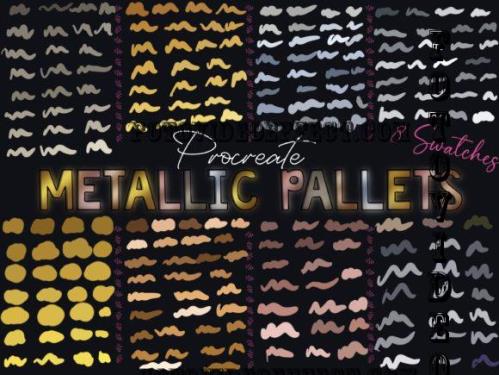 Metallic Swatch Procreate Pallet Kit