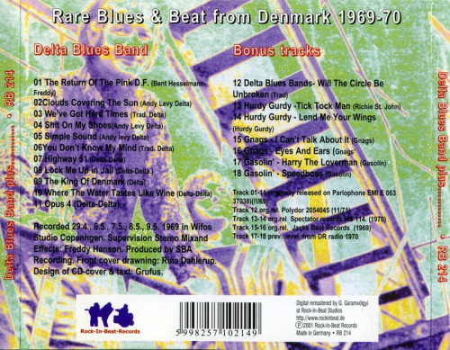 Delta Blues Band, Hurdy Gurdy, Gnags, Gasolin - Rare Blues & Beat From Denmark 1969-70 [2001] lossless