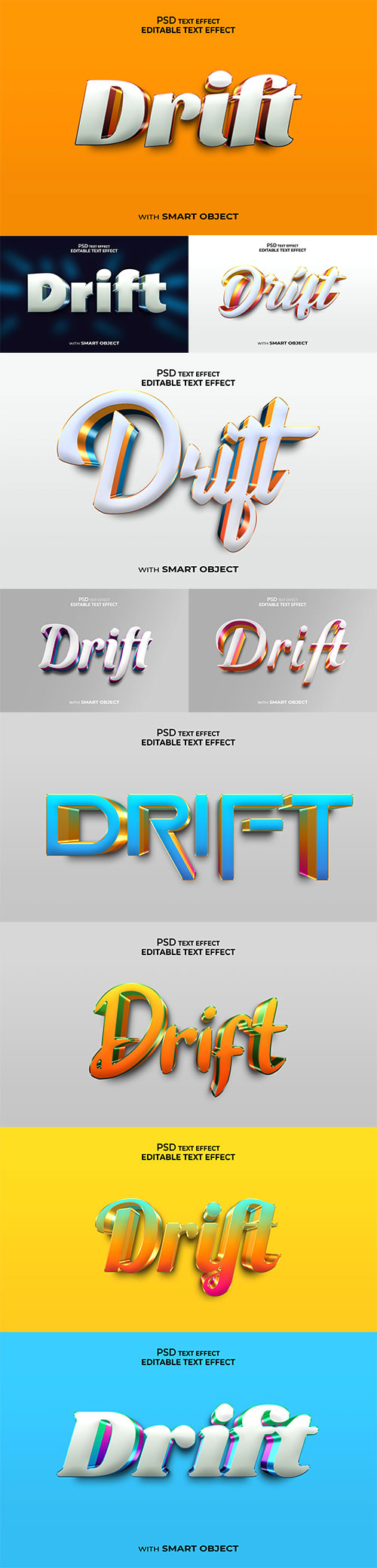 Drift Psd text effect set vol 579