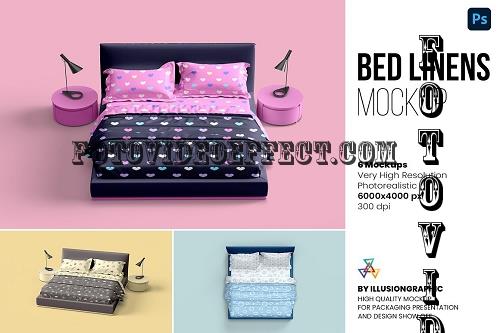 Bed Linens Mockup - 6 Views - 7164021
